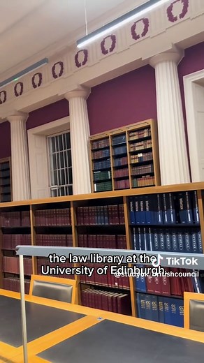 Wondering what university libraries are like in the UK? 📚 Join Janet for a tour of the law library at the University of Edinburgh, her favourite study spot to boost creativity and productivity. #StudyUK #Libraries #UniversityLibraries #StudySpots #UKLibraries