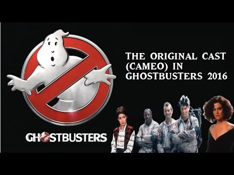 The original cast in Ghostbusters 2016
