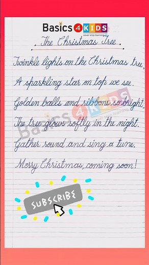 The Christmas Tree Poem for Kids in English | Christmas Day Poem | Merry Christmas Poem English