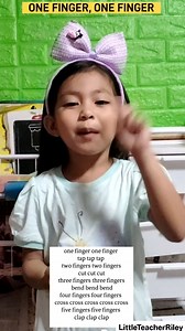 1 finger, 1 finger Tap tap tap 2 fingers, 2 fingers Cut, cut,cut 3 fingers, 3 fingers Bend, bend, bend 4 fingers, 4 fingers Cross, cross, cross 5 fingers, 5 fingers Clap clap clap #fingerplay #fingersong #kidsongs | Little Teacher Riley & Twins