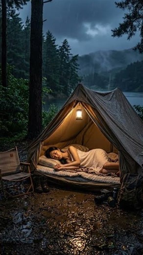 Rainy Tent Ambience for Deep Sleep 🌧️⛺ ASMR Rain Sounds