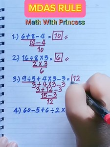 Math Review: MDAS RULE #math #mathwithprincess #mathviralvideo #mathviral #mathematics #mathschallenge #mathisfun #mathtutorials #mathtricks #MDASrule | Math with Princess