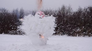 Middle Ball Snowman Body Suddenly Explode Stock Footage Video (100% Royalty-free) 1007049553 | Shutterstock