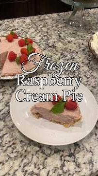 Frozen Raspberry Cream Pie (The Perfect Summer Dessert!)