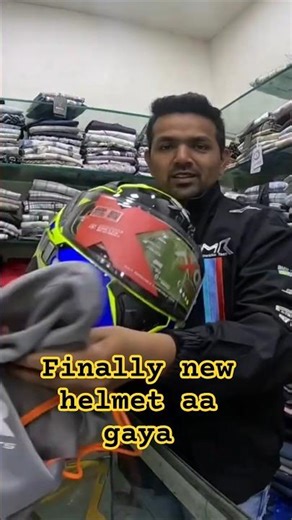 finally new helmet Axor hex 2 model neon colour with anti lock system #axor #helmet #motovlogsetup