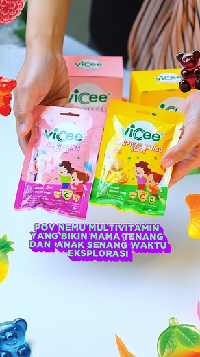 POV: nemu gummies yang bikin anak happy, mama tenang 😋 Baru! ViCee Gummies. Mama-mama, sekarang ViCee Gummies sudah bisa di- check out di e-commerce kesayangan, yaa! | Vicee