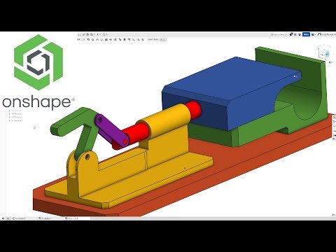 Onshape Mechanical Timelapse Over-Center Latch Clamp with Guided Slider Mechanism Assembly Animation