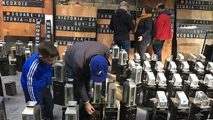 Hundreds line up to get a piece of Montreal’s transit system