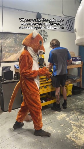 When you're the only one who shows up to work in a costume😂
