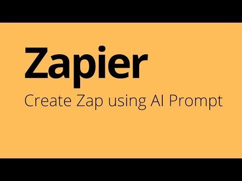 Zapier - Create Zap using AI Prompt