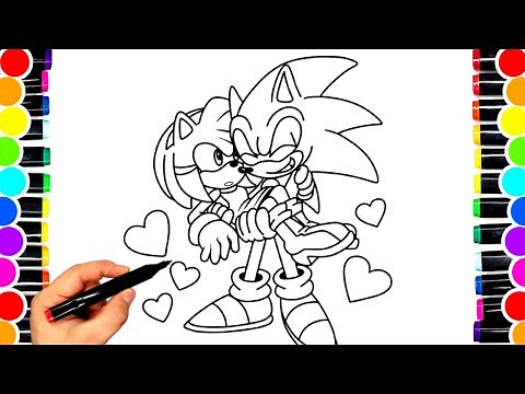 Amy Rose Sonic Coloring Pages NEW Coloring and Draw Sonic Coloring Compilation Amy and Sonic