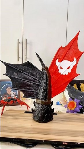 Making TOOTHLESS Tail 🐉 TOOTHLESS Tail Cardboard DIY#toothless #dragon #DIY #cardboard #tutorial