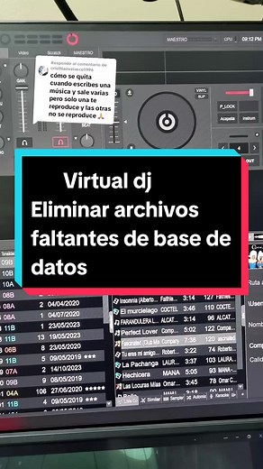 Eliminar archivos faltantes en Virtual DJ