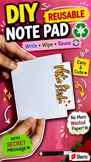Reusable Note Pad DIY#adorablecrafts #easycraft
