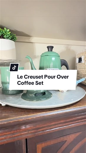 @QVC, Inc never fails to bring you quality and this Le Creuset pourover coffee set is no exception. It’s beautifully made. #pourovercoffee #pourovercoffeemaker #lecreusetpourover #coffeeathome