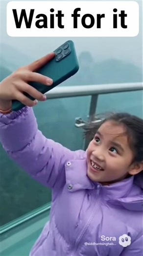 "Little Girl SCREAMS as Glass Bridge CRACKS Under Family! 😱💔"#shorts