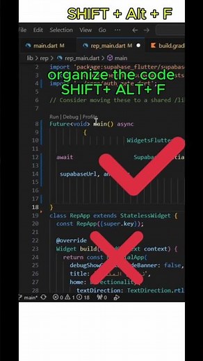 Format and Organize your code Shortcut Shift alt F #coding #vscode #shortcuts #prog