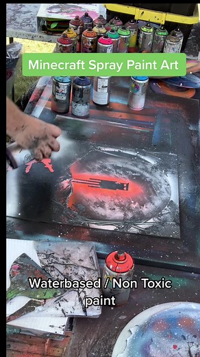 Minecraft Spray Paint Art Showcase