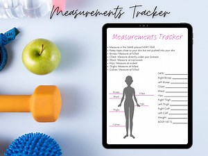 Printable Measurements Tracker: Health & Fitness Progress (digital Download) - Etsy