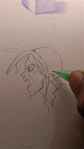 Easy way to draw side view face!!✨- #anime #shorts