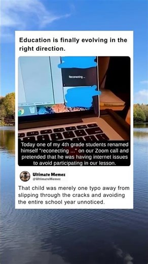 A 4th Grader Renamed Himself Reconnecting on Zoom to Skip Class 😂 #School #Funny