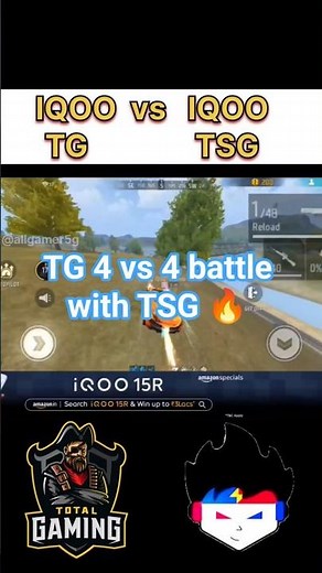 TG 4 v 4 battle with TGS🔥Total gaming esports | TSG | All gamer |#tgesports #tsg #tgmafia #tsglegend