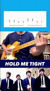 【TAB】 Hold Me Tight / The Beatles 【Lead guitar】#60s#shorts#fender#paulmccartney#telecaster#ビートルズ#ギター
