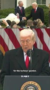 Trump pardons turkeys for Thanksgiving