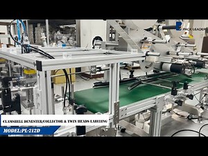 Automatic Clamshell Denester/Collector & Twin Heads Labeler