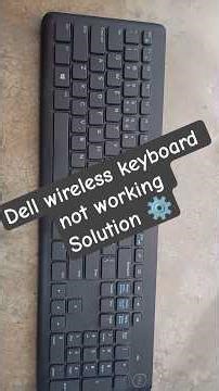 dell wireless keyboard not working