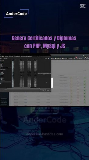 Día 8: Generación de Certificados y Diplomas con PHP, MySql y JS #php #programming