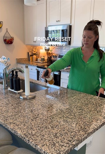 Guess what day it is?! We are reset and ready for the weekend! Happy Friday! 💙🧺🧹🫧 #resetwithme #cleantok #friday #momsoftiktok #fyp @Dyson USA @Tineco-US @Mrs. Meyer’s Clean Day @Clorox