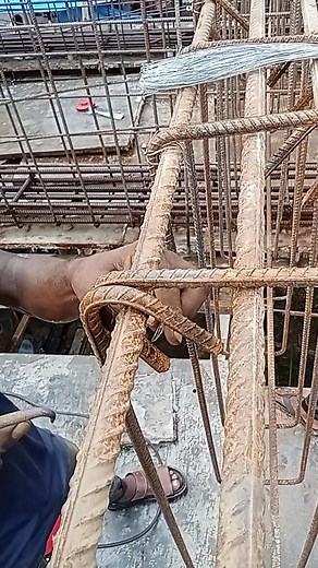 Rebar binding work by hook #work #love #rebar | Md Shohidul Islam