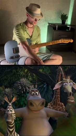 Madagascar Ost - I like to move it with guitar #guitar #madagascar #урокигитарыонлайн