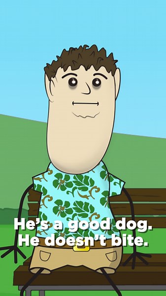 Funny Cartoon Skit: Dog Bite Comedy