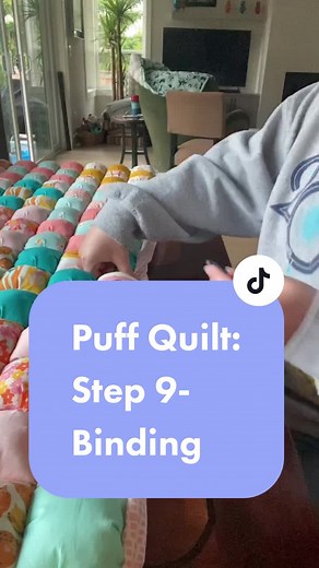 How to Attach Binding on a Puff Quilt | Quilting Tutorial