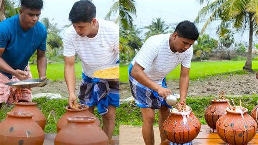 'ചിക്കനൊക്കെ നല്ലവണ്ണം വെന്തിട്ടുണ്ട്'! 'ഐസ്‌ക്രീം ബിരിയാണി' വ്‌ളോഗുമായി ഫിറോസ് ചുട്ടിപ്പാറ; ഐസ്‌ക്രീമിനോടുതന്നെ മടുപ്പ് തോന്നിയെന്ന് കമൻ്റ് | firoz chuttipara shared a viral video of a ice cream biryani vlog by village food channel
