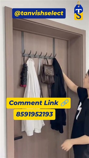 Space Saving Door Hook Hanger Rack with 6 Hooks Heavy Duty Every Home Needs @tanvishselect