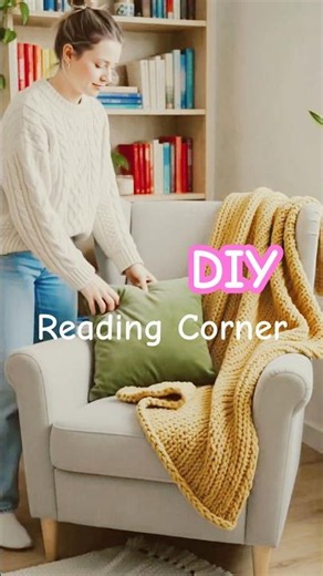 📖📚Making a Cozy Reading Corner #DIYHacks #HomeHacks #Shorts