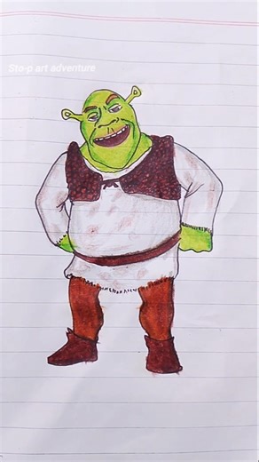 Shrek Drawing Process ✏️🎨 #Dreamworks #FanArt #Ogre