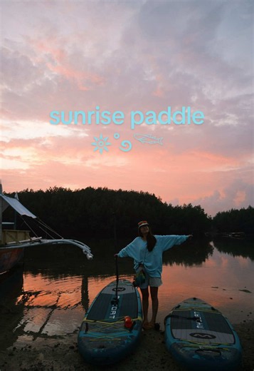 Sunrise paddle board
