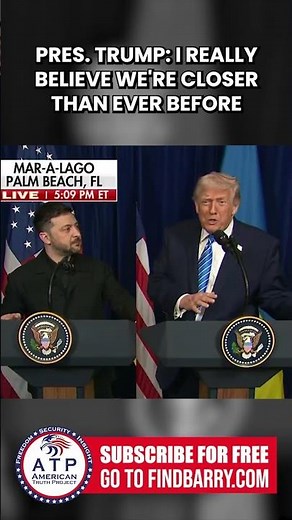PRESIDENT TRUMP: "I REALLY BELIEVE WE'RE CLOSER THAN EVER BEFORE"