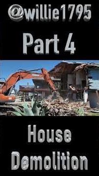 Excavator Destroys House Completely Part 4 #demolition #satisfying #trending