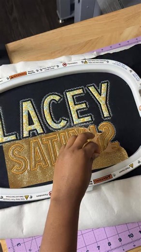 The Faux Lace Satin Font is listed! This font was not created to replace the Lacey Zigzag. The zigzag font is still great. It’s still useful. This is just another option for persons who prefer a thick satin stitch. This was a complete rework of the font to do a satin stitch instead of a zigzag. It took 4 days to wrap up and I’m glad it’s finally done but I think I’m done with lace fonts for a bit. #machineembroidery #embroidery #embroiderybusiness | Blue Gem Embroidery