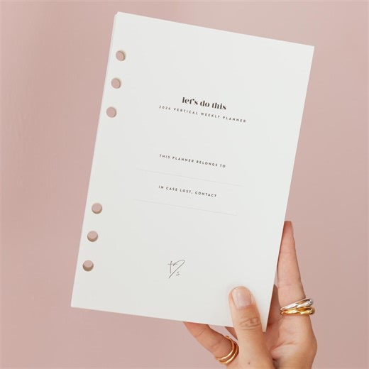 2026 VERTICAL Planner INSERT PACK for Ring Binders and Organisers /A5 Inserts - Etsy