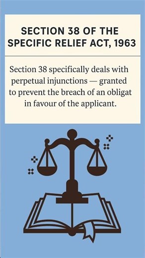 Section 38 Specific Relief Act | Perpetual Injunction Explained in 30 Seconds ⚖️ #lawstudent