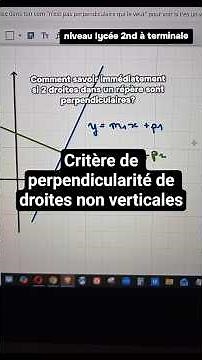 Criterion for the perpendicularity of non-vertical lines