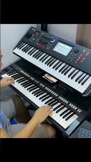 双电子琴演奏 昨夜梦醒时 (Cover by~Bu) #shorts