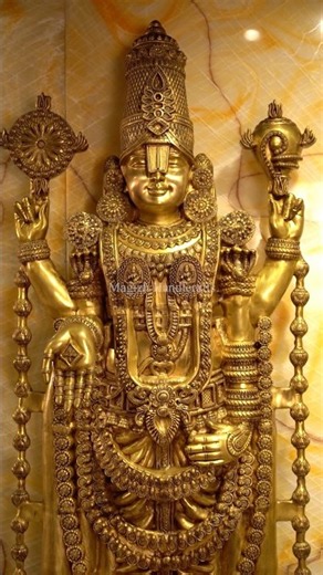 Divine 6-Foot Brass Tirupati Balaji Idol | Grand Temple-Style Idols at Magizh Handicrafts