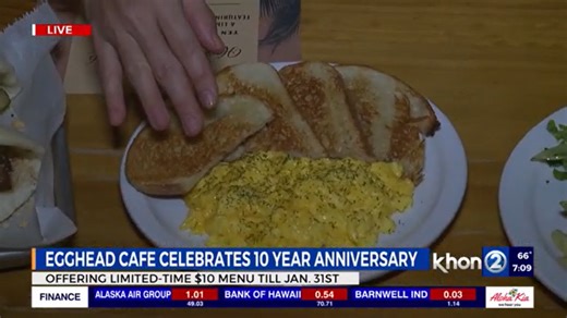 Egghead Cafe marks a decade of serving Honolulu